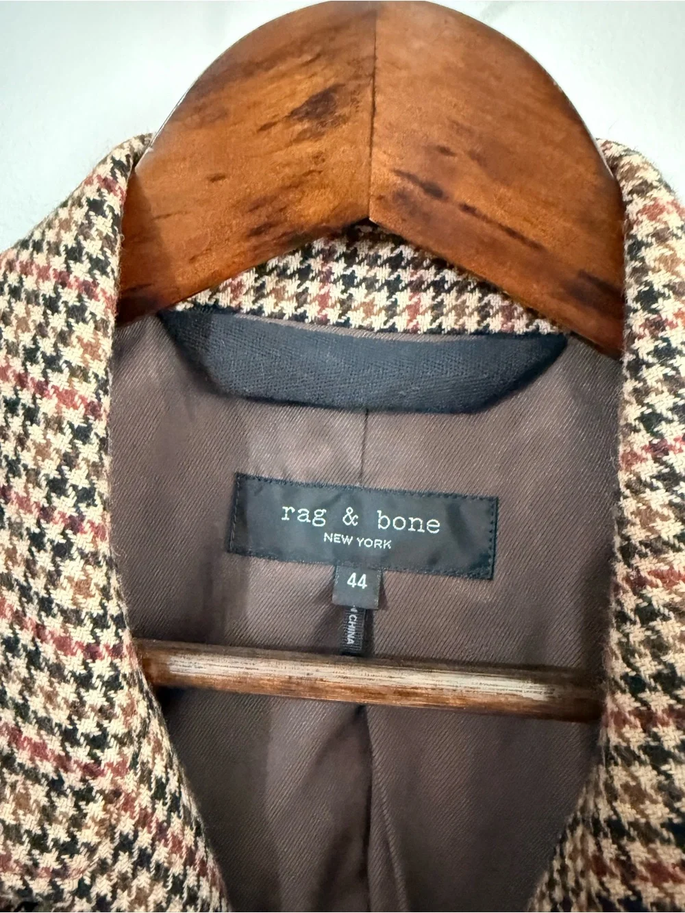rag & bone Brown Houndstooth Sport Coat